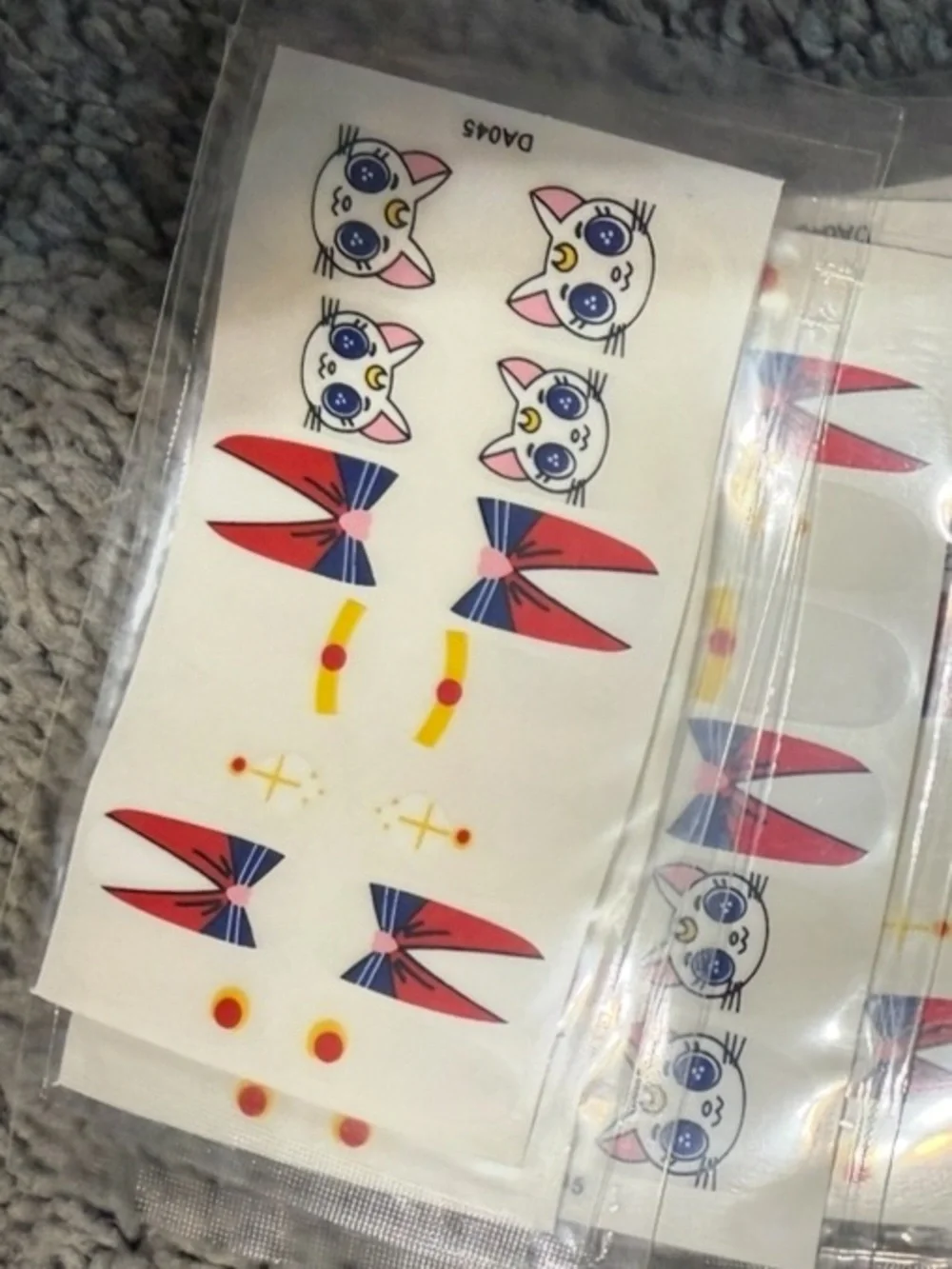 $2 Sailor Cat Nail Stickers Wraps $2 WITH ANY $10 ORDER OR MORE
